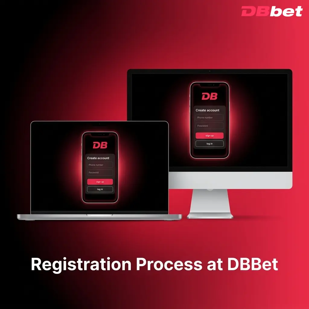 DBBet registration process steps showing sign-up form for sports betting and casino access in Bangladesh
